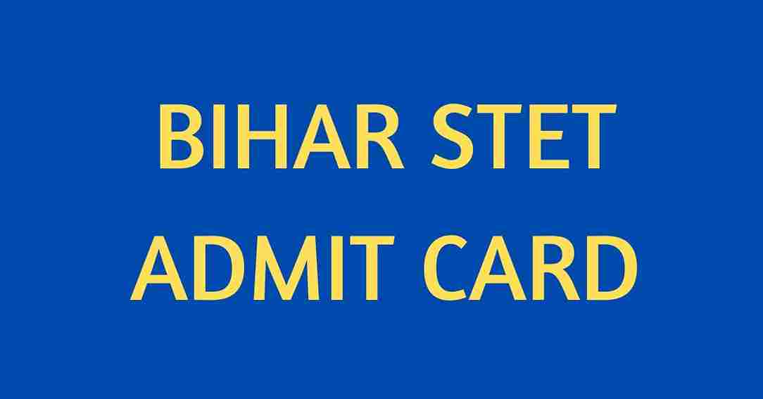 BIHAR STET ADMIT CARD 2024 Download link