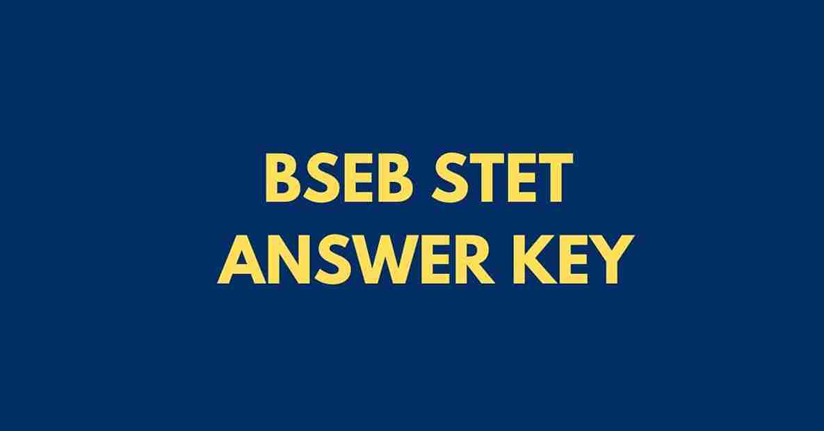 BSEB STET ANSWER KEY 2024