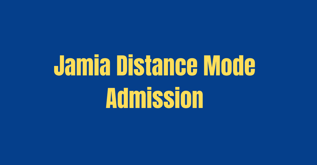 Jamia Distance Admission Form 2024