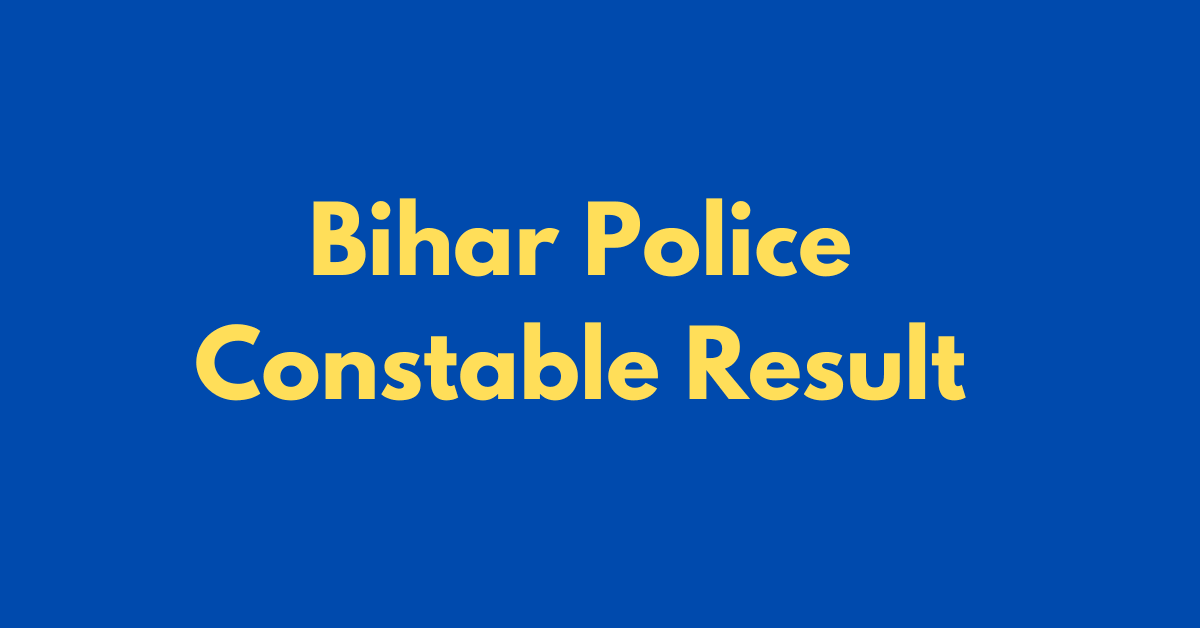 Bihar Police Constable Result 2024 link